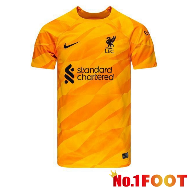 FC Liverpool Goalkeeper Soccer Jersey Orange 2023/2024