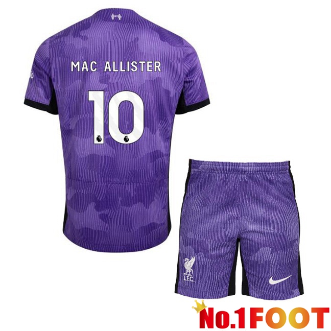 FC Liverpool (MAC ALLISTER 10) Kids Soccer Jersey Third Purple 2023/2024