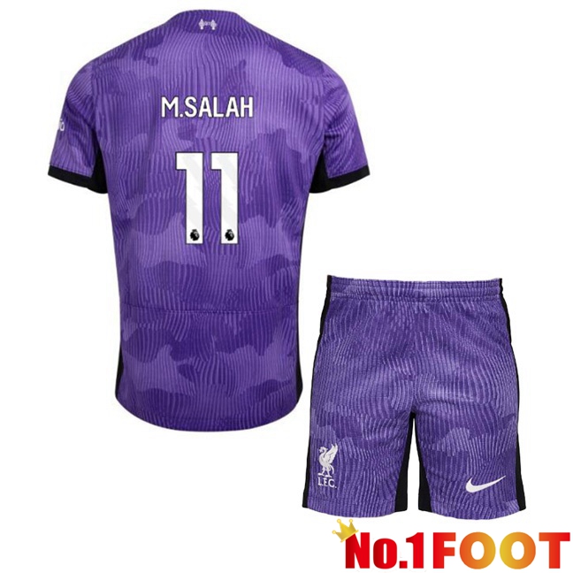 FC Liverpool (M.SALAH 11) Kids Soccer Jersey Third Purple 2023/2024