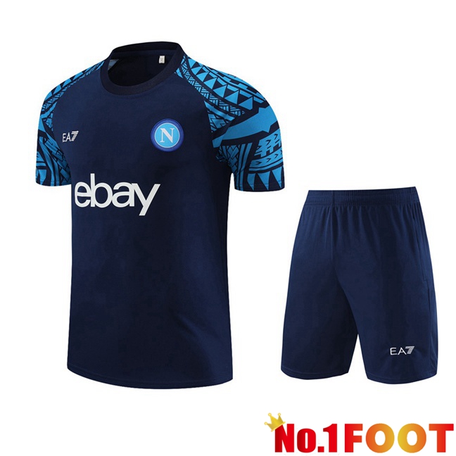 SSC Napoli Training T Shirt + Shorts Royal Blue 2023/2024