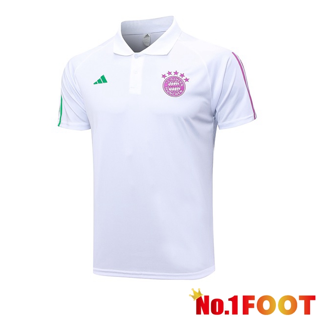 Bayern Munich Soccer Polo White 2023/2024