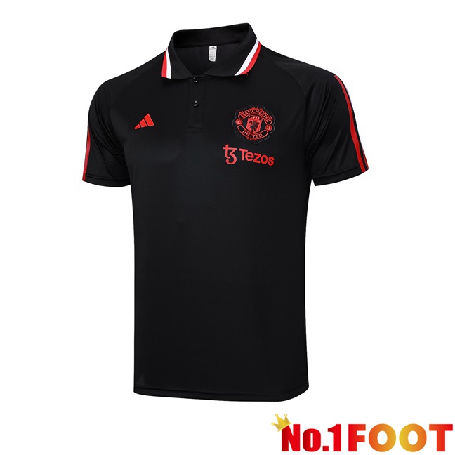 Manchester United Soccer Polo Black 2023/2024 - Click Image to Close