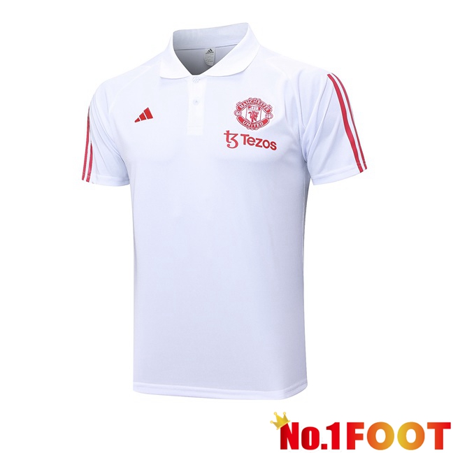 Manchester United Soccer Polo White 2023/2024