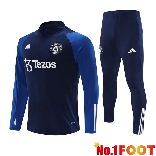 Manchester United Training Tracksuit Suit Blue 2023/2024