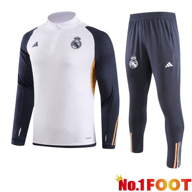 Real Madrid Training Tracksuit Suit White 2023/2024