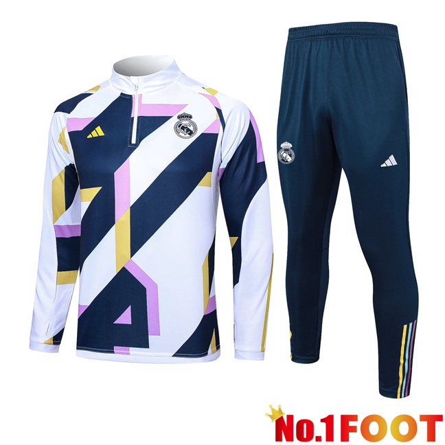 Real Madrid Training Tracksuit Suit White 2023/2024