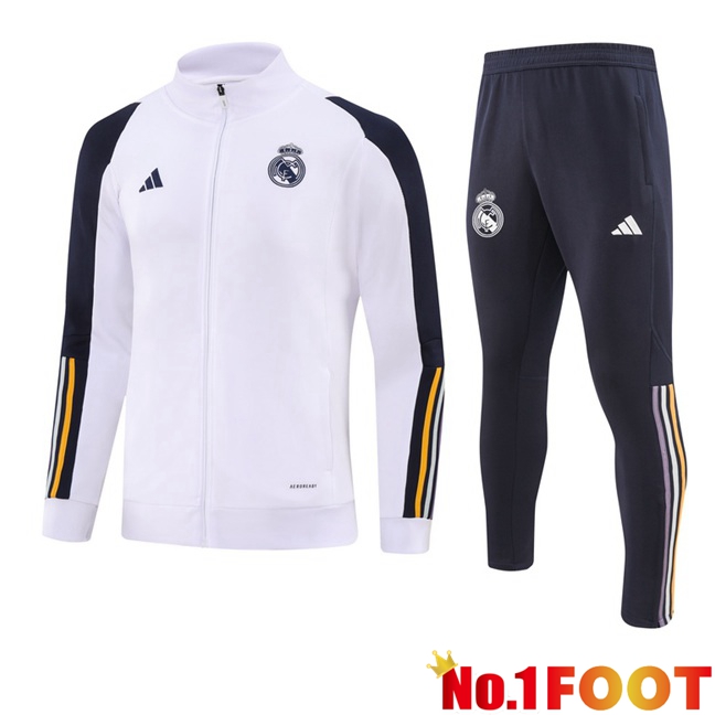 Real Madrid Training Jacket Suit White 2023/2024