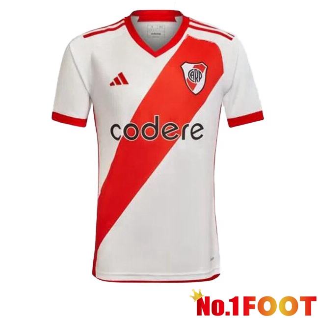 River Plate Soccer Jersey Home Red White 2023/2024