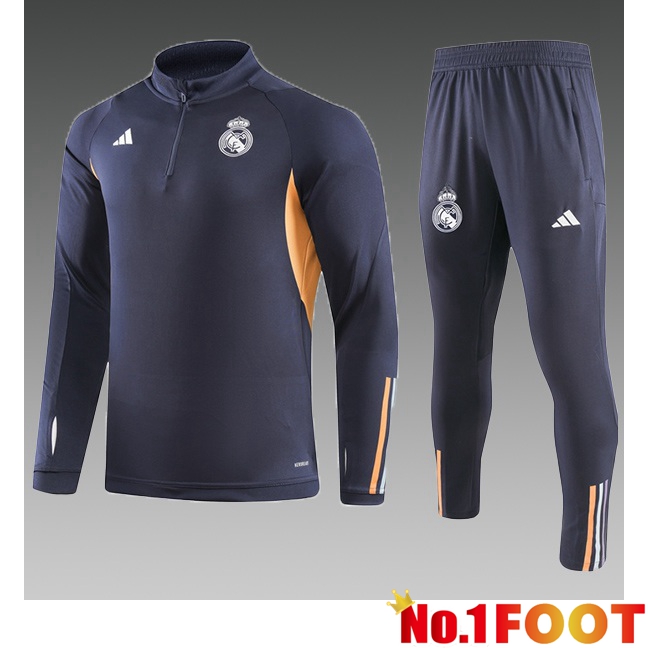 Real Madrid Kids Training Tracksuit Suit Grey 2023/2024