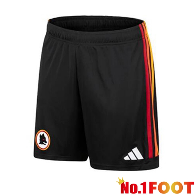 AS Roma Soccer Shorts Third Black 2023/2024