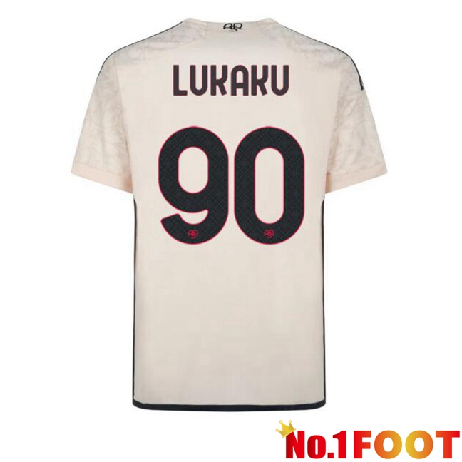 AS Roma (LUKAKU 90) Soccer Jersey Away Yellow 2023/2024