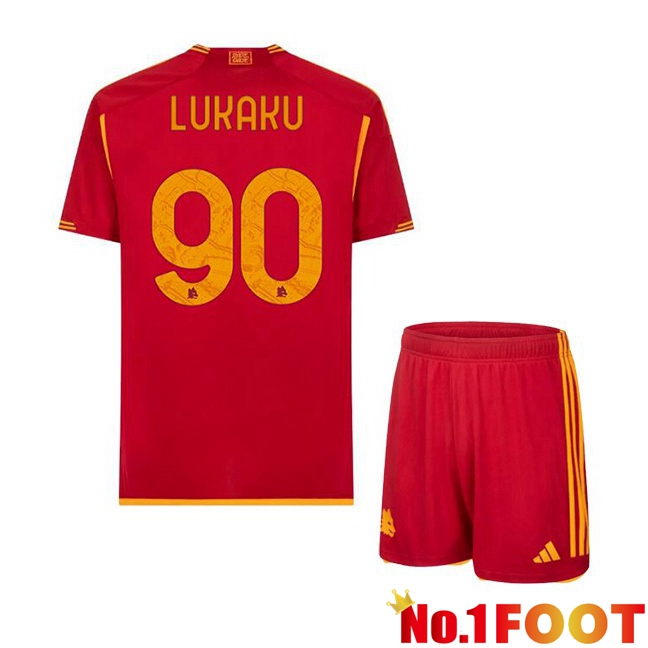 AS Roma (LUKAKU 90) Soccer Jersey Home Red 2023/2024