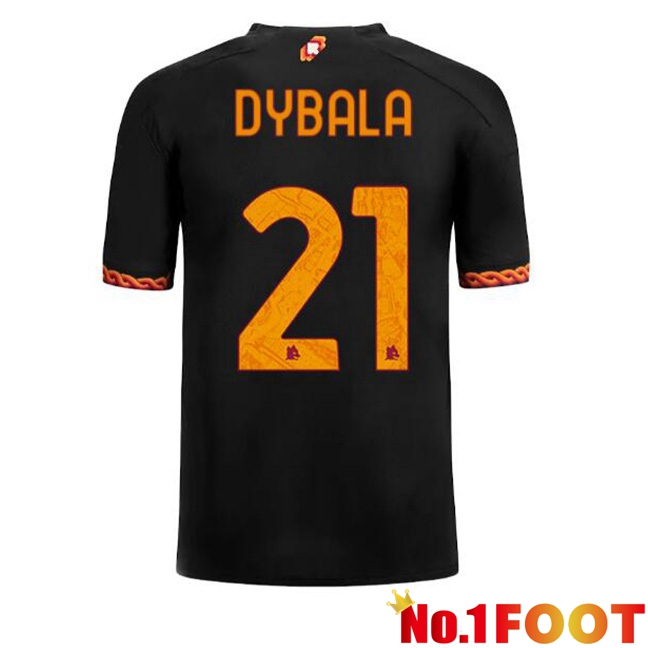 AS Roma (DYBALA 21) Soccer Jersey Third Black 2023/2024