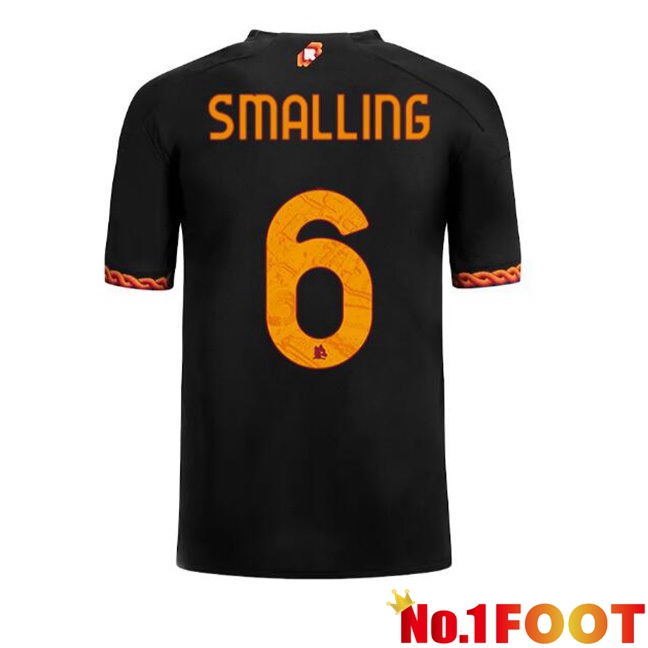 AS Roma (SMALLING 6) Soccer Jersey Third Black 2023/2024