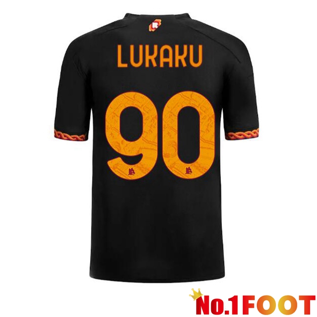 AS Roma (LUKAKU 90) Soccer Jersey Third Black 2023/2024