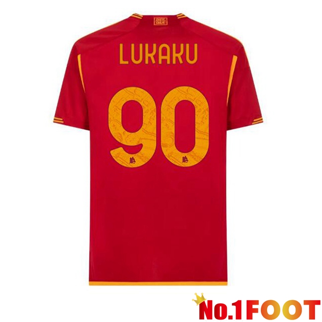 AS Roma (LUKAKU 90) Soccer Jersey Home Red 2023/2024