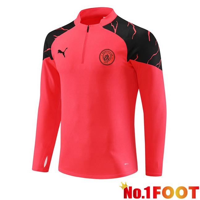 Manchester City Training Sweatshirt Red 2023/2024 - Click Image to Close