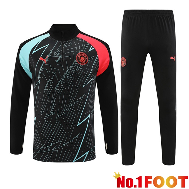 Manchester City Training Tracksuit Suit Black 2023/2024