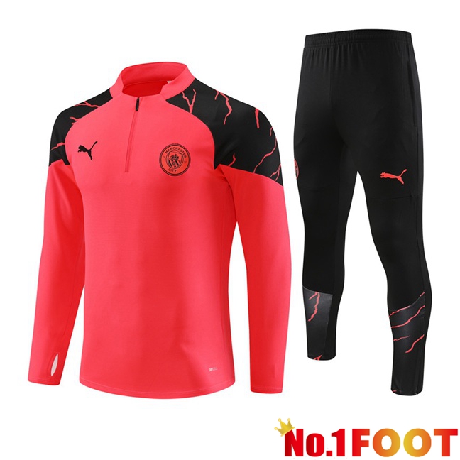 Manchester City Training Tracksuit Suit Red 2023/2024