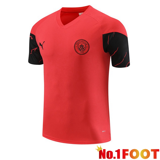 Manchester City Training T Shirt Red 2023/2024