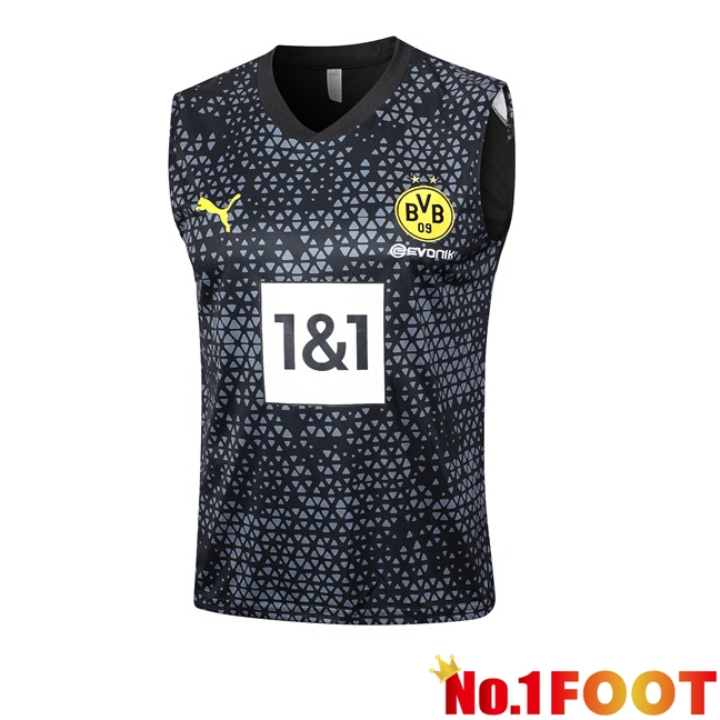 Dortmund BVB Soccer Vest Black 2023/2024