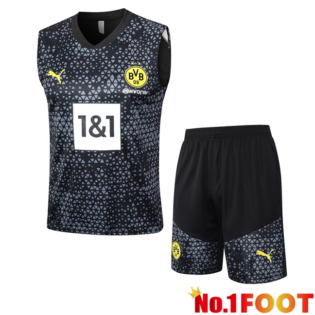 Dortmund BVB Soccer Vest + Shorts Black 2023/2024