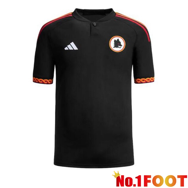 AS Roma Soccer Jersey Third Black 2023/2024