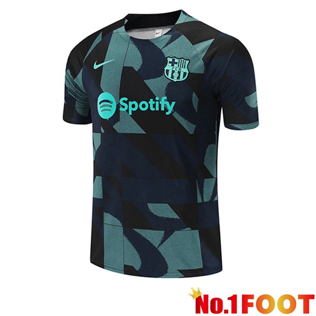 FC Barcelona Training T Shirt Green Royal Blue 2023/2024