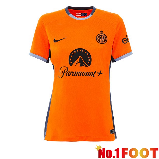 Inter Milan Womens Soccer Jersey Third Orange 2023/2024