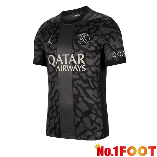 Paris PSG Soccer Jersey Third Black 2023/2024