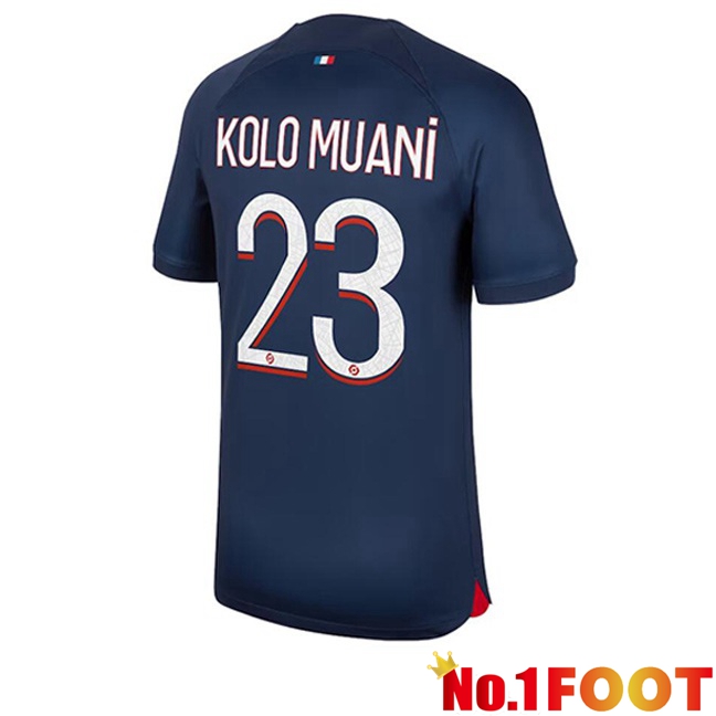 Paris PSG (Kolo Muani 23) Soccer Jersey Home Royal Blue 2023/2024