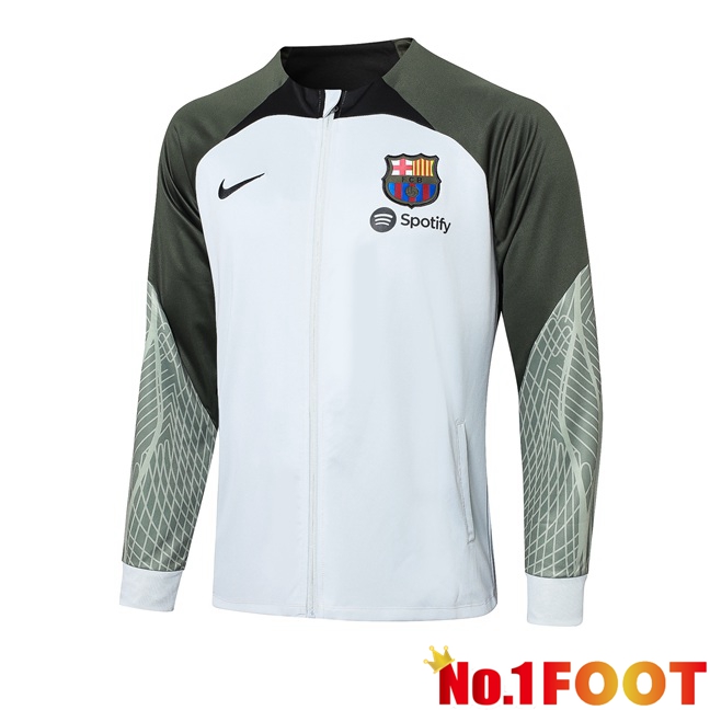 FC Barcelona Training Jacket White Green 2023/2024