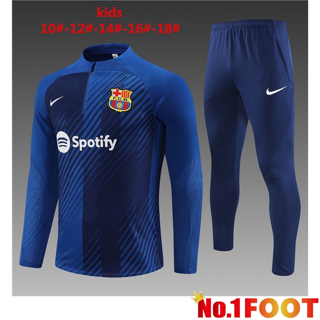 FC Barcelona Kids Training Tracksuit Suit Blue 2023/2024