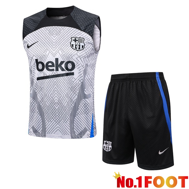 FC Barcelona Soccer Vest + Shorts Grey 2023/2024