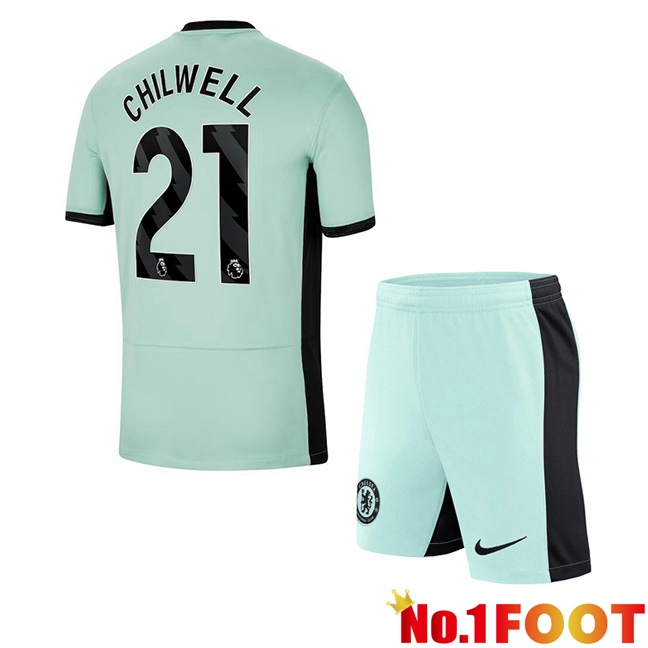 FC Chelsea (Chilwell 21) Kids Soccer Jersey Third Green 2023/2024