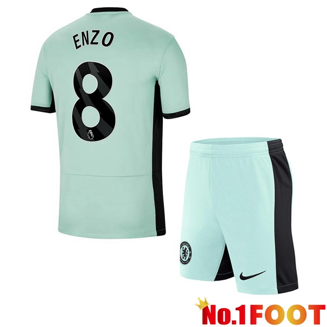 FC Chelsea (Enzo 8) Kids Soccer Jersey Third Green 2023/2024