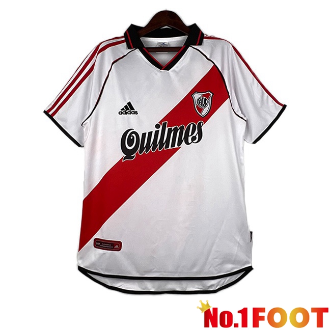 River Plate Retro Soccer Jersey Home White 2000-2001