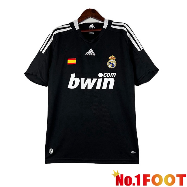 Real Madrid Retro Soccer Jersey Third Black 2008-2009