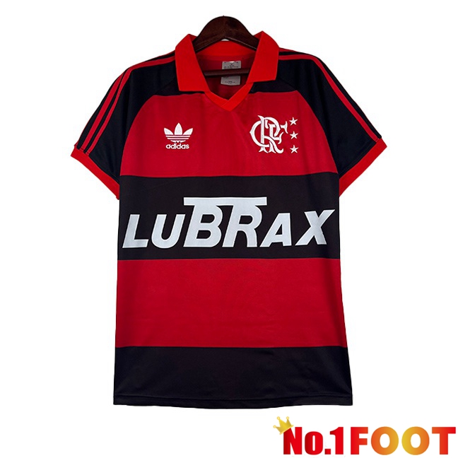 Flamengo Retro Soccer Jersey Home Red Black 1987