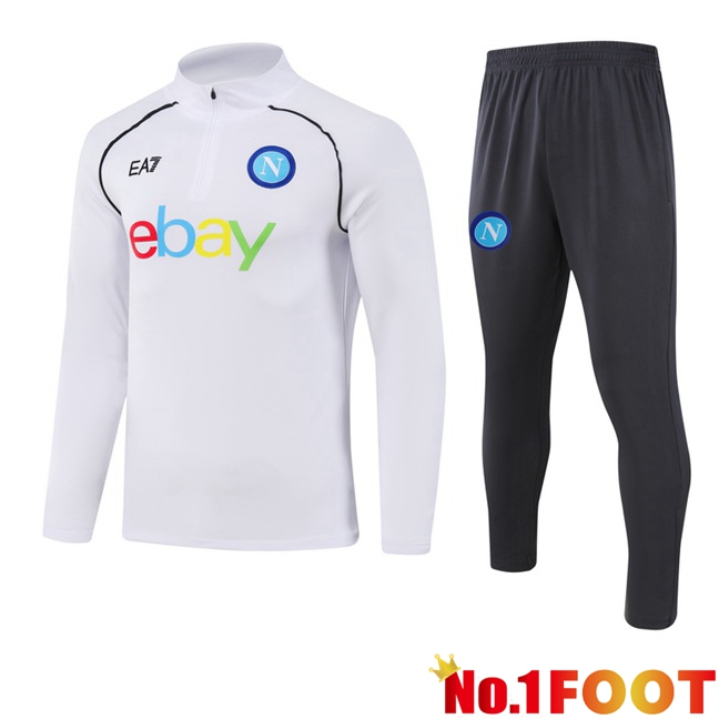 SSC Napoli Training Tracksuit Suit White 2023/2024