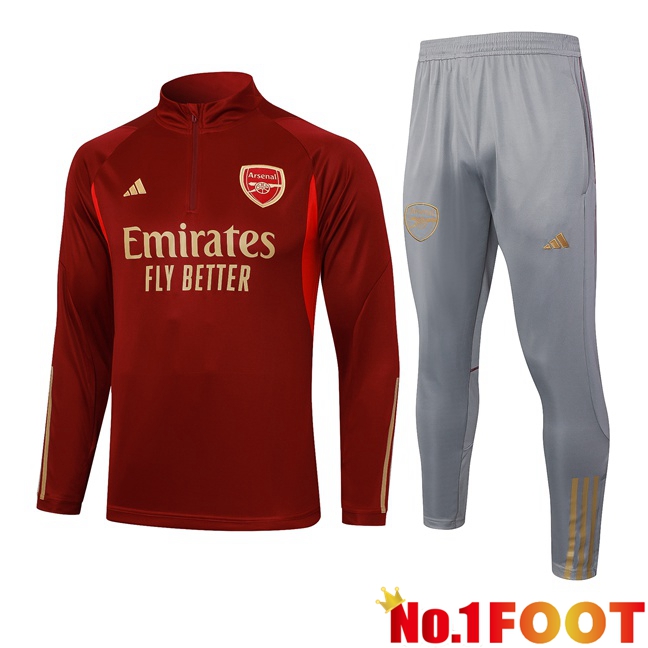 Arsenal Training Tracksuit Suit Red 2023/2024