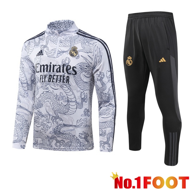 Real Madrid Training Tracksuit Suit White 2023/2024