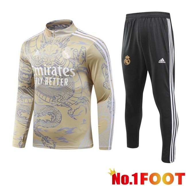 Real Madrid Training Tracksuit Suit Yellow 2023/2024