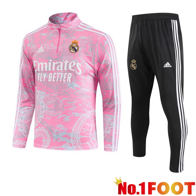 Real Madrid Training Tracksuit Suit Pink 2023/2024