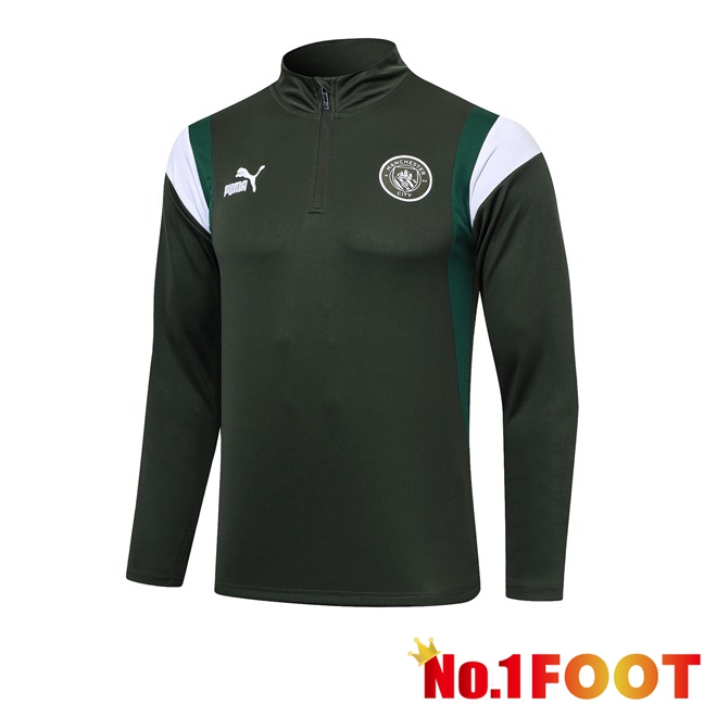 Manchester City Training Sweatshirt Green 2023/2024 - Click Image to Close