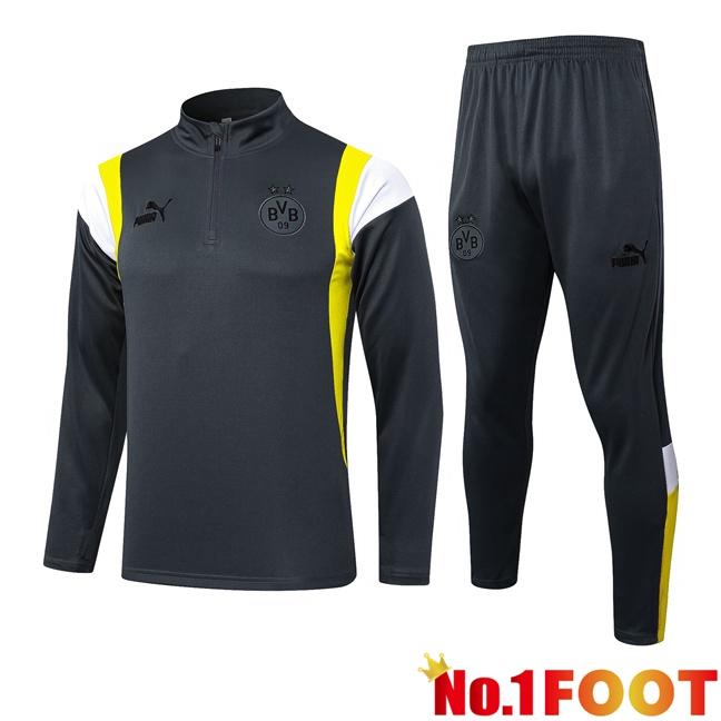 Dortmund BVB Training Tracksuit Suit Grey 2023/2024