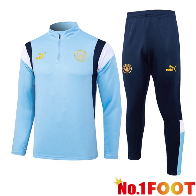 Manchester City Training Tracksuit Suit Blue 2023/2024