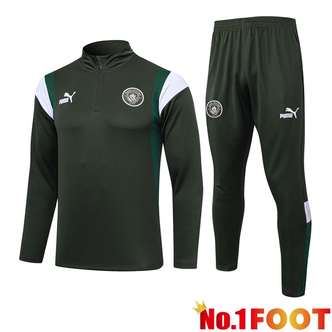 Manchester City Training Tracksuit Suit Green 2023/2024