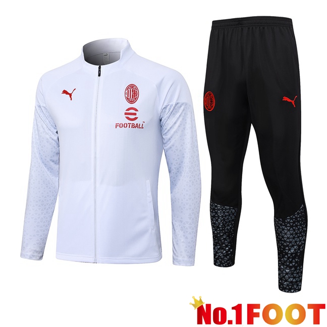 AC Milan Training Jacket Suit White 2023/2024