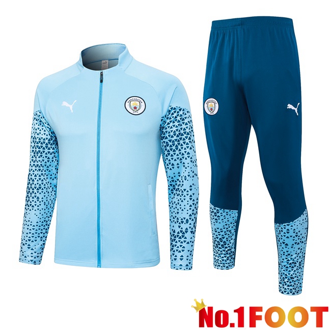 Manchester City Training Jacket Suit Blue 2023/2024